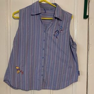 Disney Winnie the Pooh Sleeveless Collared Shirt
